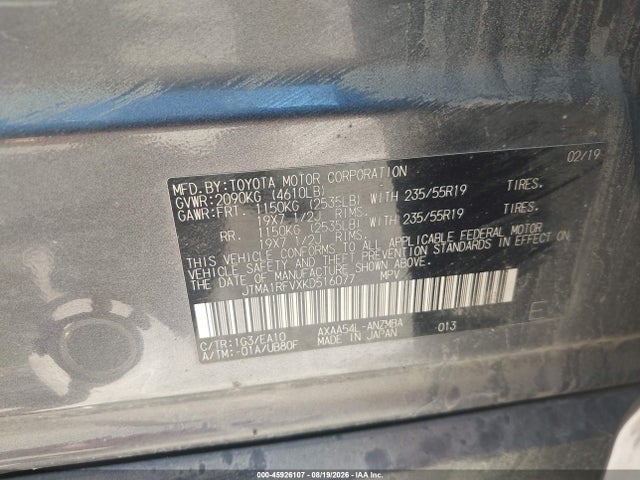 Toyota Rav4 Xle Premium 2019 JTMA1RFVXKD516077 Image 9