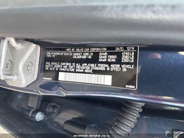 Продажа на аукционе авто 2015 Volvo V60 T5 Premier, vin: YV140MEK6F1254733, номер лота: 45926108