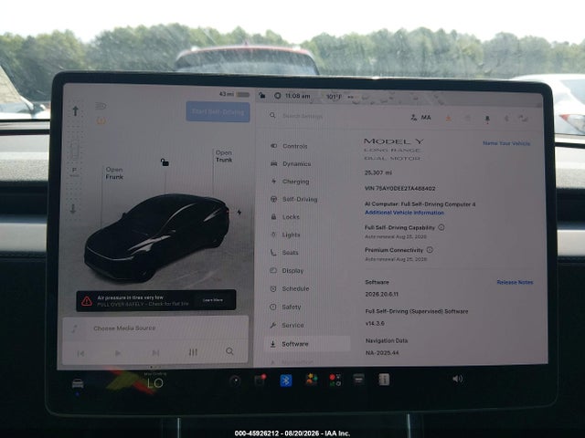 Продаж на аукціоні авто 2026 Tesla Model Y All-wheel Drive/long Range Launch Series/premium All-wheel Drive, vin: 7SAYGDEE2TA488402, номер лоту: 45926212