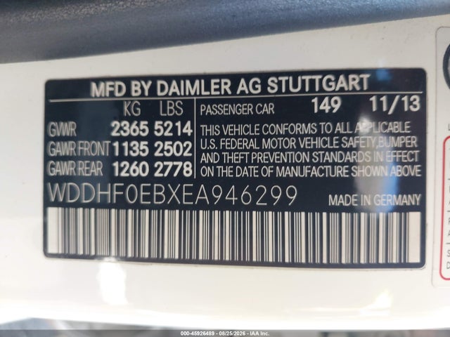 Mercedes-Benz E 250 Bluetec 2014 WDDHF0EBXEA946299 Image 9