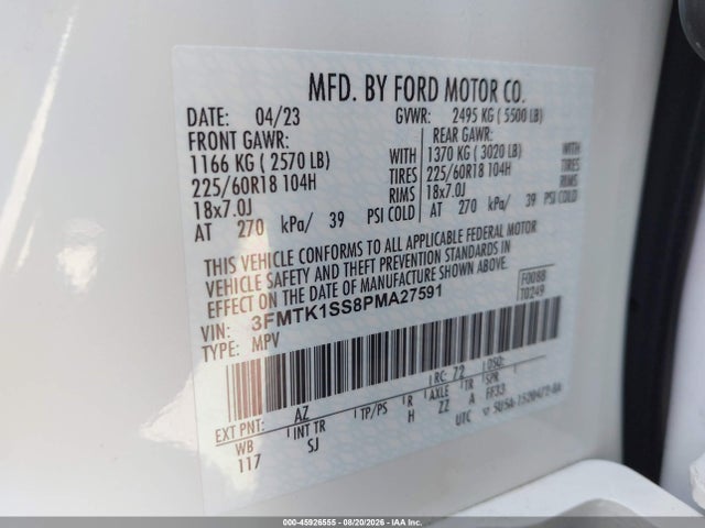 Ford Mustang Mach-e Select 2023 3FMTK1SS8PMA27591 Image 9