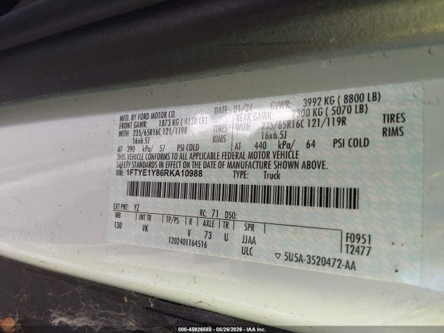 1FTYE1Y86RKA10988 Ford Transit-150