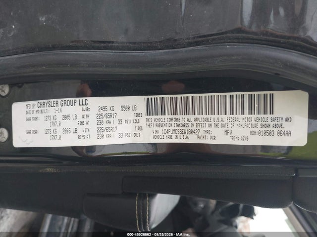 Продаж на аукціоні авто 2014 Jeep Cherokee Latitude, vin: 1C4PJMCS6EW180427, номер лоту: 45926662