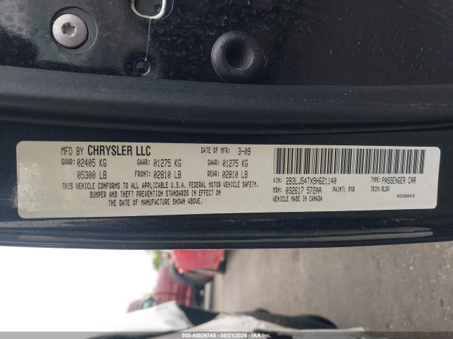 Продаж на аукціоні авто 2009 Dodge Challenger R/t, vin: 2B3LJ54TX9H621140, номер лоту: 45926745