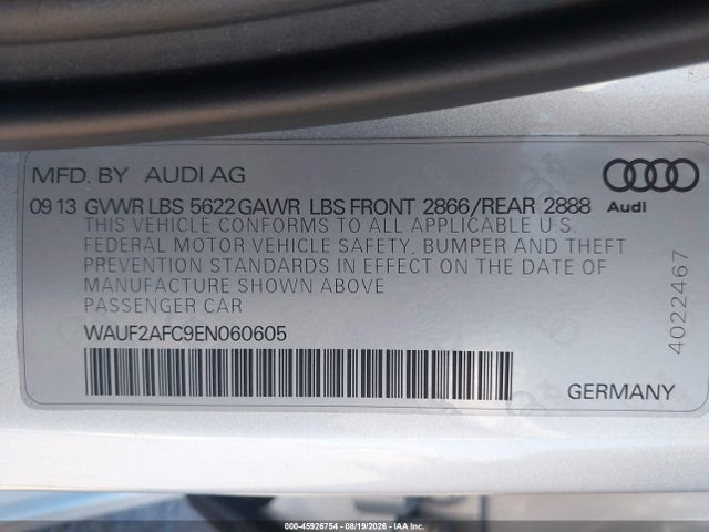 WAUF2AFC9EN060605 Audi S6 4.0t Prestige