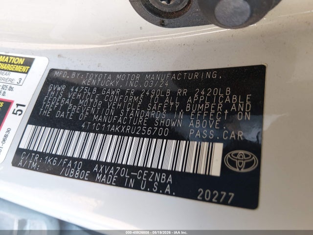 Toyota CAMRY LE 2024 4T1C11AKXRU256700 Image 9