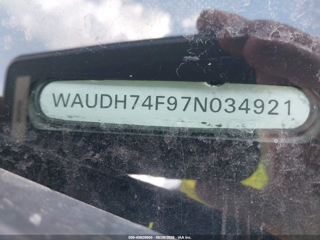 Aukcja sprzedaży 2007 Audi A6 3.2, vin: WAUDH74F97N034921, numer aukcji: 45926900