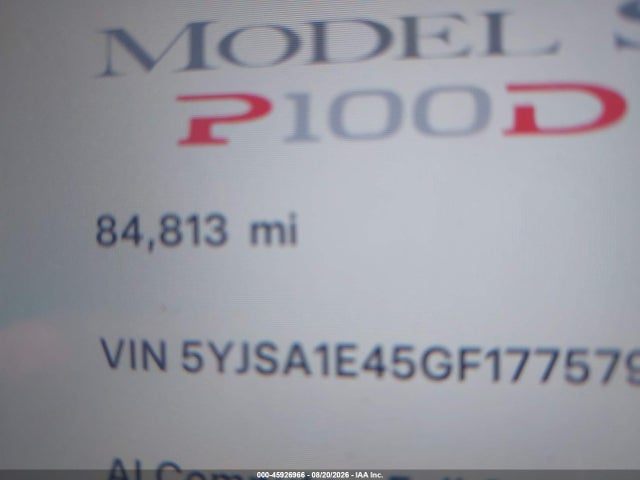 Tesla Model S 90d/p100d/p85d/p90d 2016 5YJSA1E45GF177579 Image 14