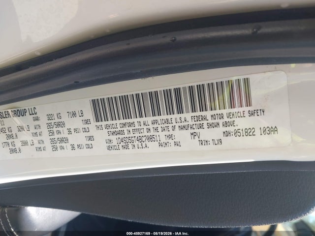 Aukcja sprzedaży 2011 Dodge Durango Citadel, vin: 1D4SD5GT4BC708511, numer aukcji: 45927169