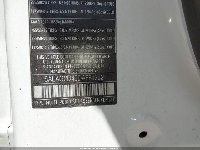 Продажа на аукционе авто 2013 Land Rover Lr4, vin: SALAG2D40DA661352, номер лота: 45927500
