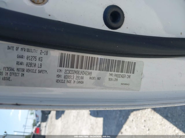 45927694 :رقم المزاد ، 2C3CDZAG6JH242309 vin ، 2018 Dodge Challenger Sxt مزاد بيع