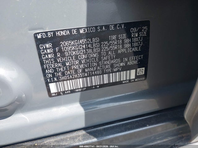 Продаж на аукціоні авто 2025 Acura Adx, vin: 3HDSA2H35SM714480, номер лоту: 45927741