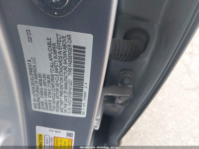 Aukcja sprzedaży 2023 Honda Accord Hybrid Sport, vin: 1HGCY2F56PA012227, numer aukcji: 45927839