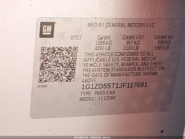 Chevrolet MALIBU LT 2018 1G1ZD5ST1JF117691 Image 11