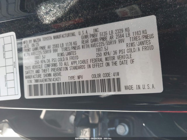 2026 Mazda Cx-50 Hybrid Premium Plus მანქანა იყიდება აუქციონზე, vin: 7MMVAAEW6TN143421, აუქციონის ნომერი: 45927952