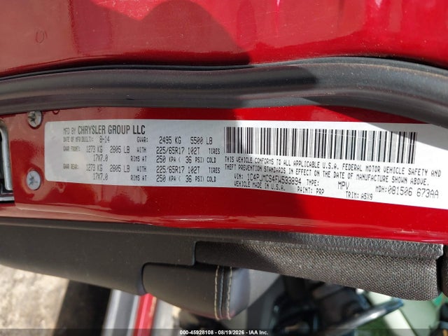 Aukcja sprzedaży 2015 Jeep Cherokee Latitude, vin: 1C4PJMCS4FW533894, numer aukcji: 45928108