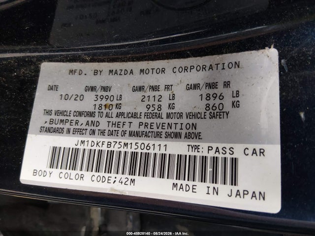 Продаж на аукціоні авто 2021 Mazda Cx-3 Sport, vin: JM1DKFB75M1506111, номер лоту: 45928140