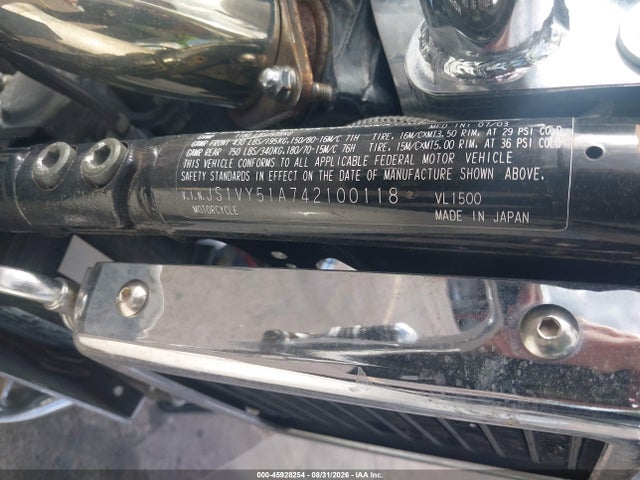 2004 Suzuki Vl1500 მანქანა იყიდება აუქციონზე, vin: JS1VY51A742100118, აუქციონის ნომერი: 45928254