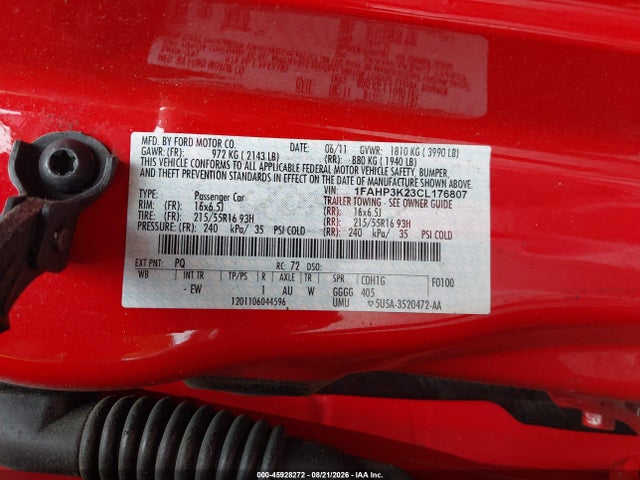 Продаж на аукціоні авто 2012 Ford Focus Se, vin: 1FAHP3K23CL176807, номер лоту: 45928272
