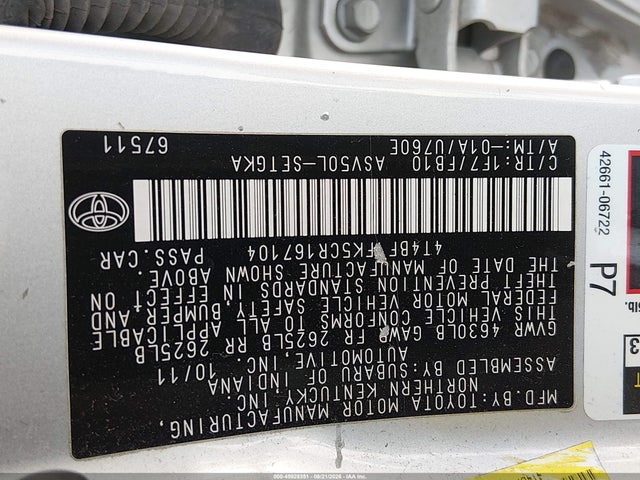 Продаж на аукціоні авто 2012 Toyota Camry Xle, vin: 4T4BF1FK5CR167104, номер лоту: 45928351