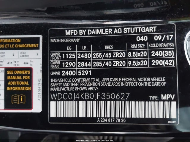 Продаж на аукціоні авто 2018 Mercedes-benz Glc 300 Coupe 4matic, vin: WDC0J4KB0JF350627, номер лоту: 45928521