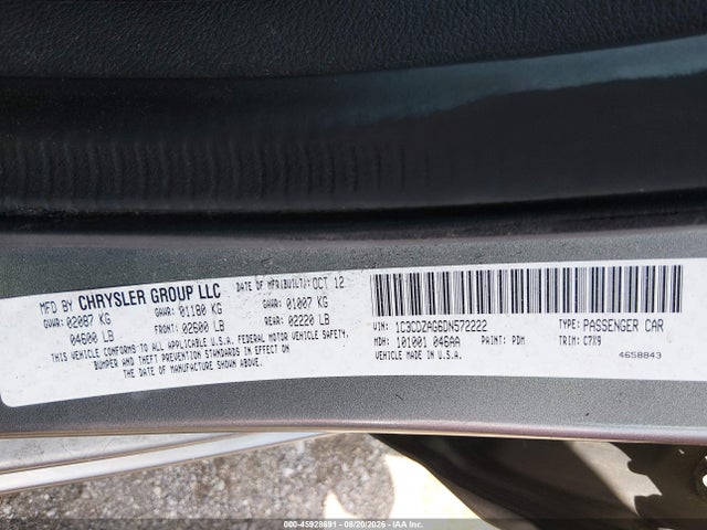 Продажа на аукционе авто 2013 Dodge Avenger Se V6, vin: 1C3CDZAG6DN572222, номер лота: 45928691