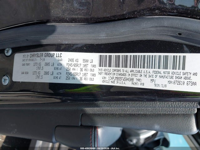 Продажа на аукционе авто 2015 Jeep Cherokee Trailhawk, vin: 1C4PJMBS5FW504308, номер лота: 45928869