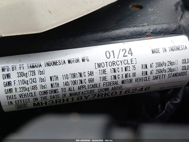 Yamaha Yzfr3 A 2024 MH3RH18Y7RK016246 Image 10