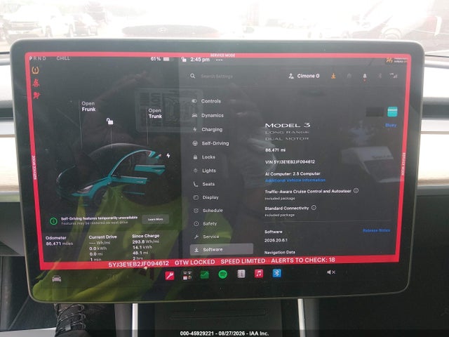 Tesla Model 3 Long Range/performance 2018 5YJ3E1EB2JF094612 Image 18