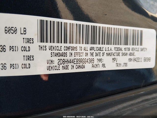 Aukcja sprzedaży 2009 Dodge Grand Caravan Se, vin: 2D8HN44E89R664309, numer aukcji: 45929356