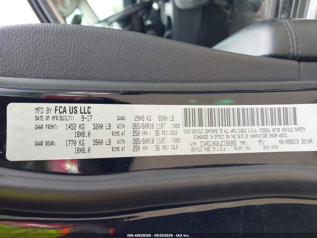 Продаж на аукціоні авто 2018 Dodge Durango Sxt Awd, vin: 1C4RDJAG0JC150283, номер лоту: 45929380
