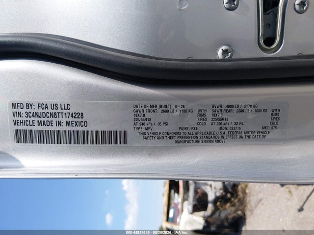 45929685 :رقم المزاد ، 3C4NJDCN8TT174228 vin ، 2026 Jeep Compass Limited مزاد بيع