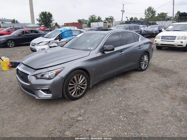 2018 Infiniti Q50 3.0t Luxe მანქანა იყიდება აუქციონზე, vin: JN1EV7AR9JM433830, აუქციონის ნომერი: 45929777