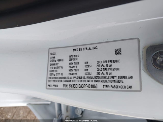 Tesla Model 3 Rear-wheel Drive 2023 5YJ3E1EA3PF401060 Image 9