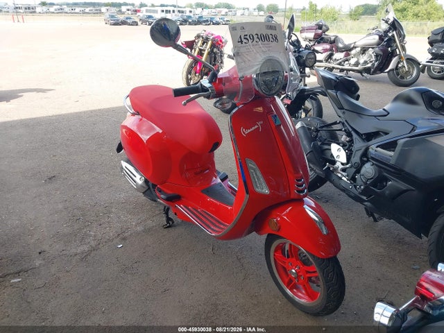 Продаж на аукціоні авто 2025 Vespa Primavera/sprint 150, vin: ZAPMD18G8S5102003, номер лоту: 45930038