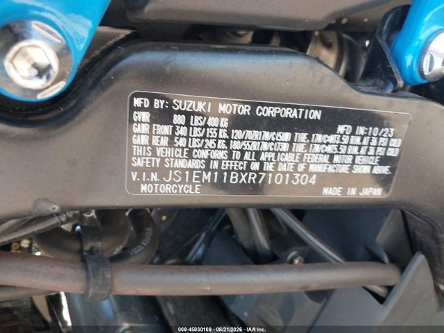 Продажа на аукционе авто 2024 Suzuki Gsx800 R, vin: JS1EM11BXR7101304, номер лота: 45930109