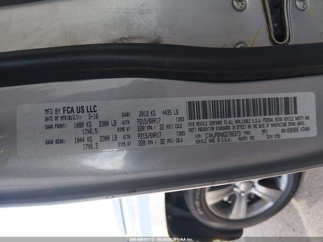 Aukcja sprzedaży 2016 Jeep Patriot Sport Se, vin: 1C4NJPBA0GD706373, numer aukcji: 45930172