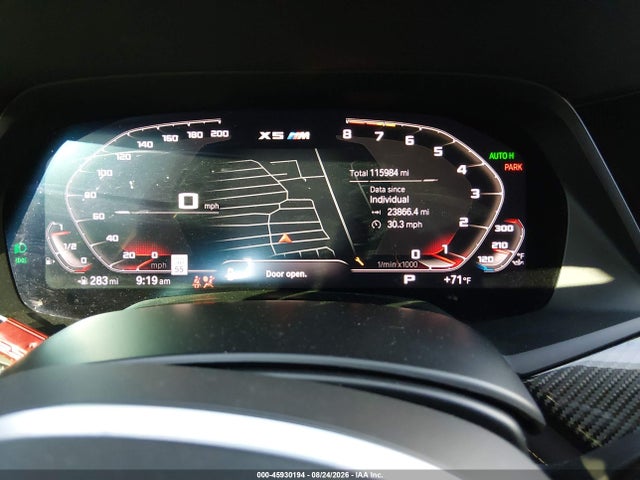 2021 Bmw X5 M მანქანა იყიდება აუქციონზე, vin: 5YMJU0C0XM9E26133, აუქციონის ნომერი: 45930194