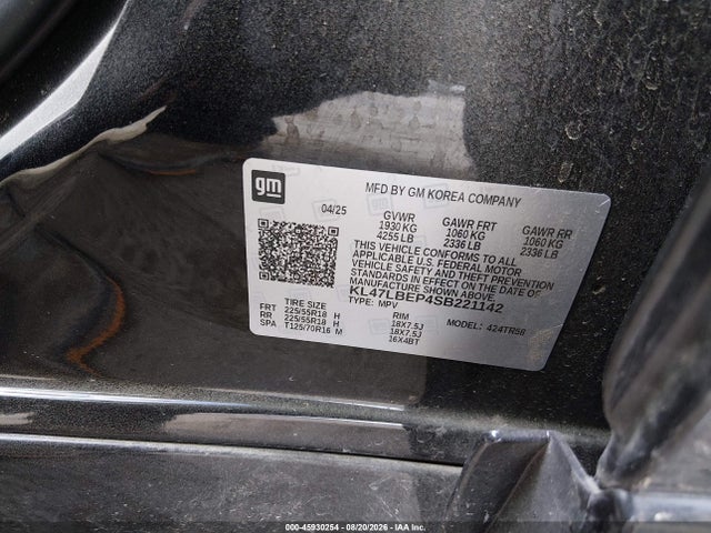 Продажа на аукционе авто 2025 Buick Envista Sport Touring Fwd, vin: KL47LBEP4SB221142, номер лота: 45930254