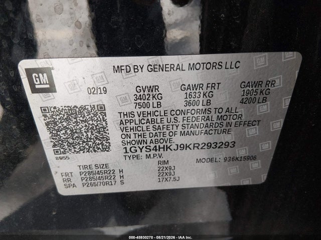 Cadillac Escalade Esv Luxury 2019 1GYS4HKJ9KR293293 Image 9