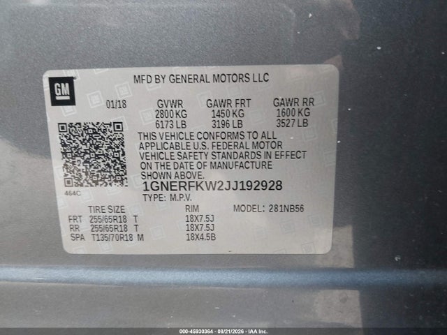 Chevrolet Traverse Ls 2018 1GNERFKW2JJ192928 Image 9