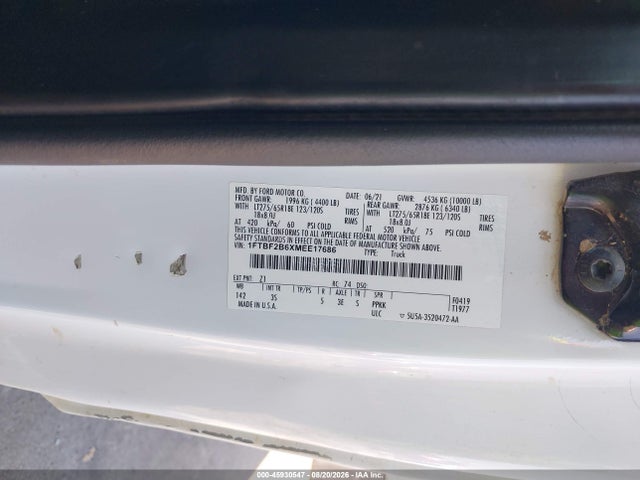 1FTBF2B6XMEE17686 Ford F-250 Xlt