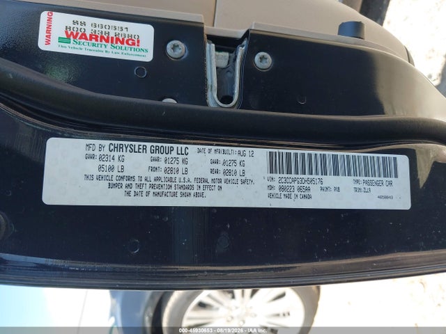 45930653 :رقم المزاد ، 2C3CCAPG3DH505176 vin ، 2013 Chrysler 300c Luxury Series مزاد بيع