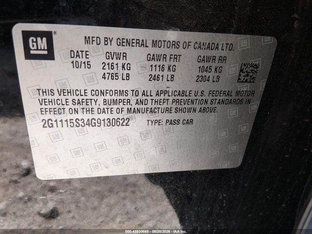 Chevrolet Impala 2lt 2016 2G1115S34G9130622 Image 9