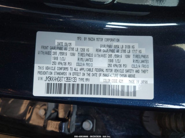 Mazda Cx-90 3.3 Turbo Select 2026 JM3KKAHD8T1355133 Image 9