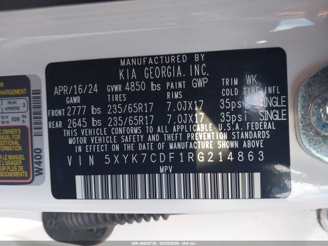 5XYK7CDF1RG214863 KIA Sportage X-pro Prestige