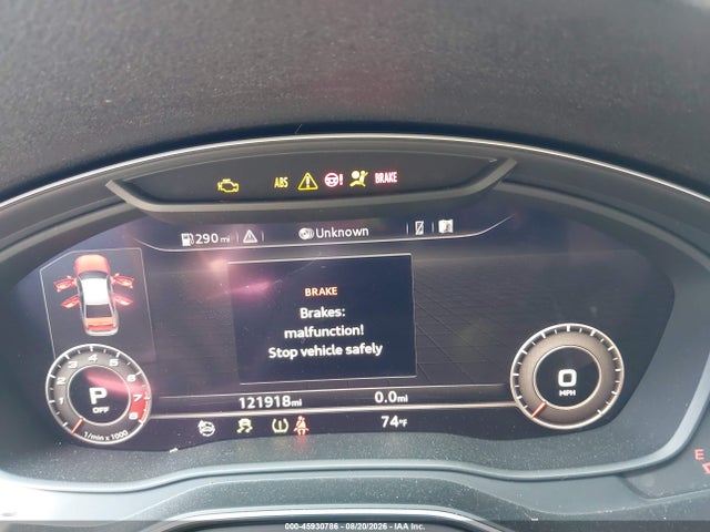 2017 Audi A4 Prestige მანქანა იყიდება აუქციონზე, vin: WAUFNAF44HN071614, აუქციონის ნომერი: 45930786