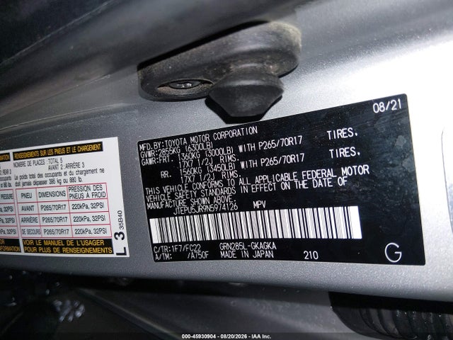 JTEPU5JR9N5974126 Toyota 4runner Trd Off Road
