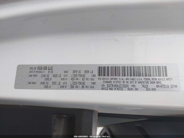 Aukcja sprzedaży 2018 Ram Promaster 1500 Low Roof 136 Wb, vin: 3C6TRVAG0JE153201, numer aukcji: 45930950