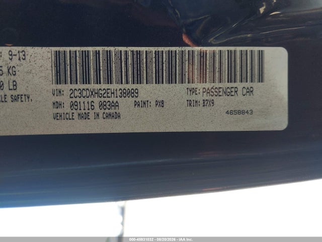 Продажа на аукционе авто 2014 Dodge Charger Sxt, vin: 2C3CDXHG2EH138089, номер лота: 45931032
